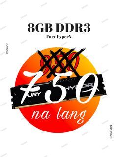 Bnew Kingston HyperX Fury 8gb (1x8gb) DDR3 1866mhz RAM