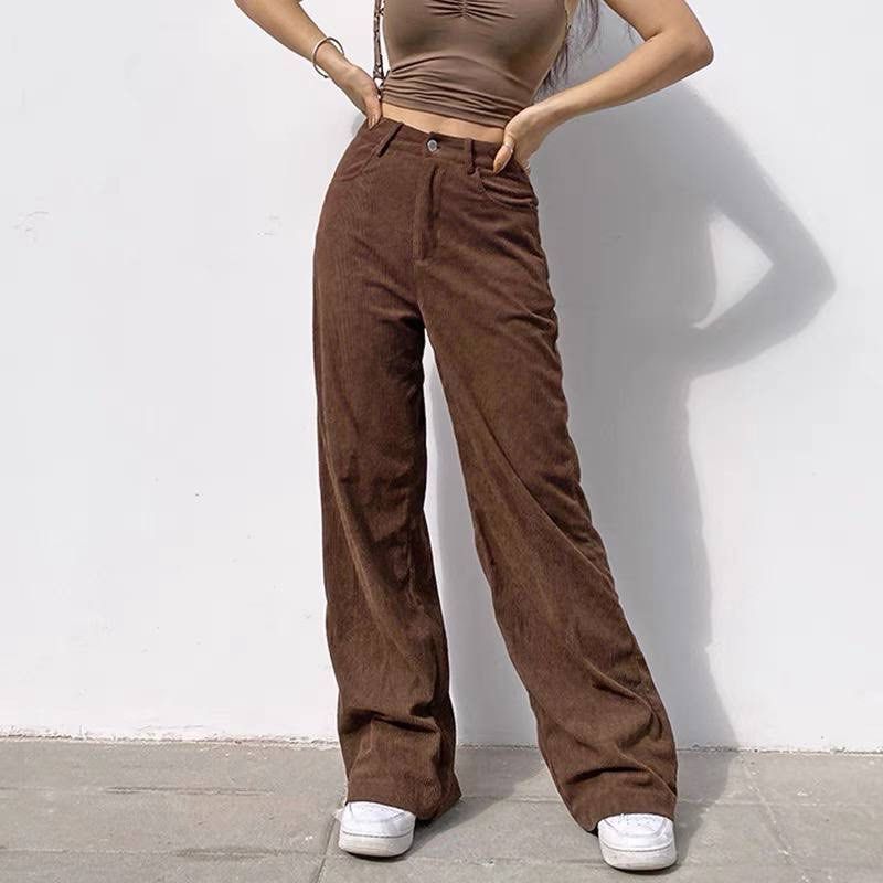 brown corduroy pants, Women's Fashion, Bottoms, Jeans & Leggings