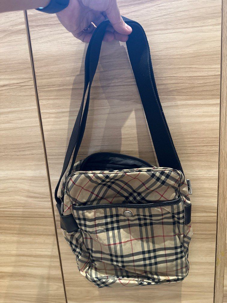 Burberry Check Messenger Cross Body Bag, Luxury, Bags & Wallets on