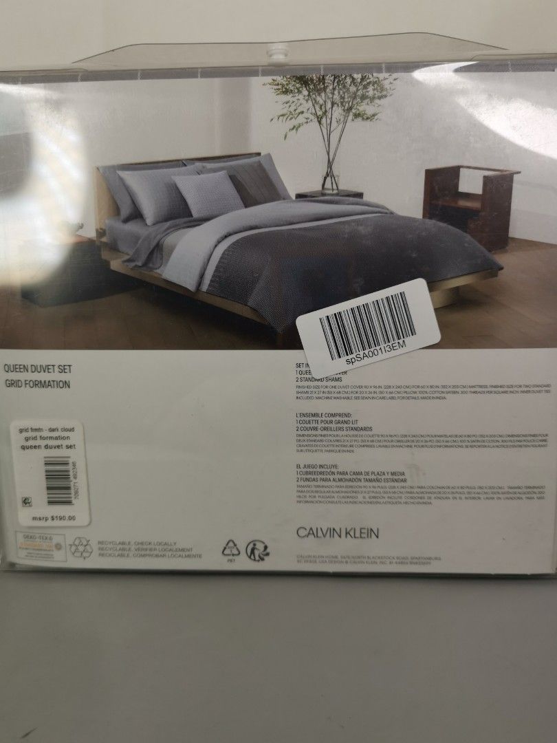 CALVIN KLEIN DUVET COVER SET QUEEN SIZE