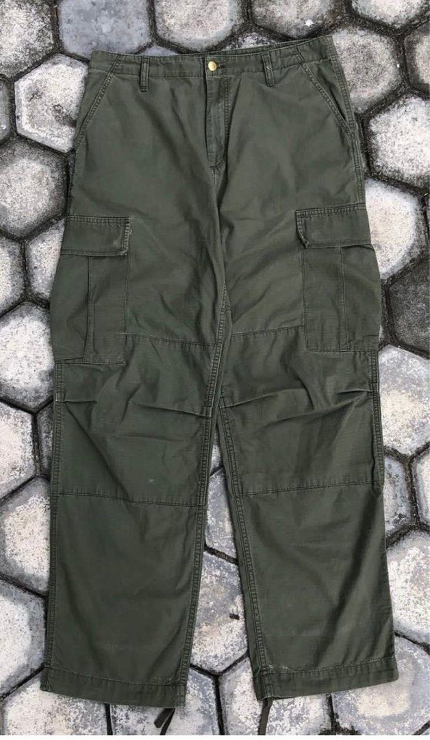 Carhartt cargo pants olive green on Carousell