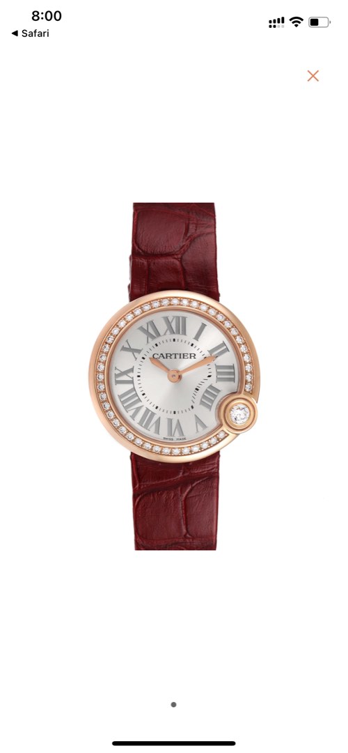 Cartier watch rose best sale gold and silver