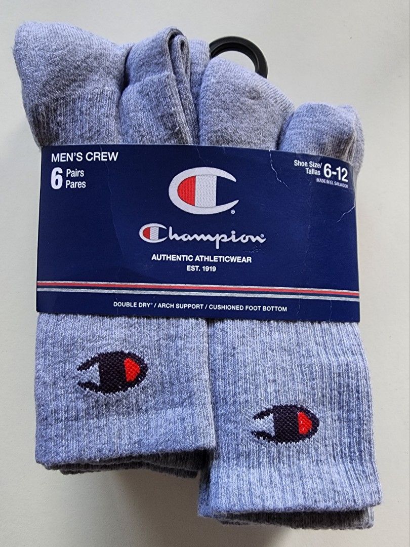 Champion Men's Socks 6 pairs, Men's Fashion, Watches & Accessories
