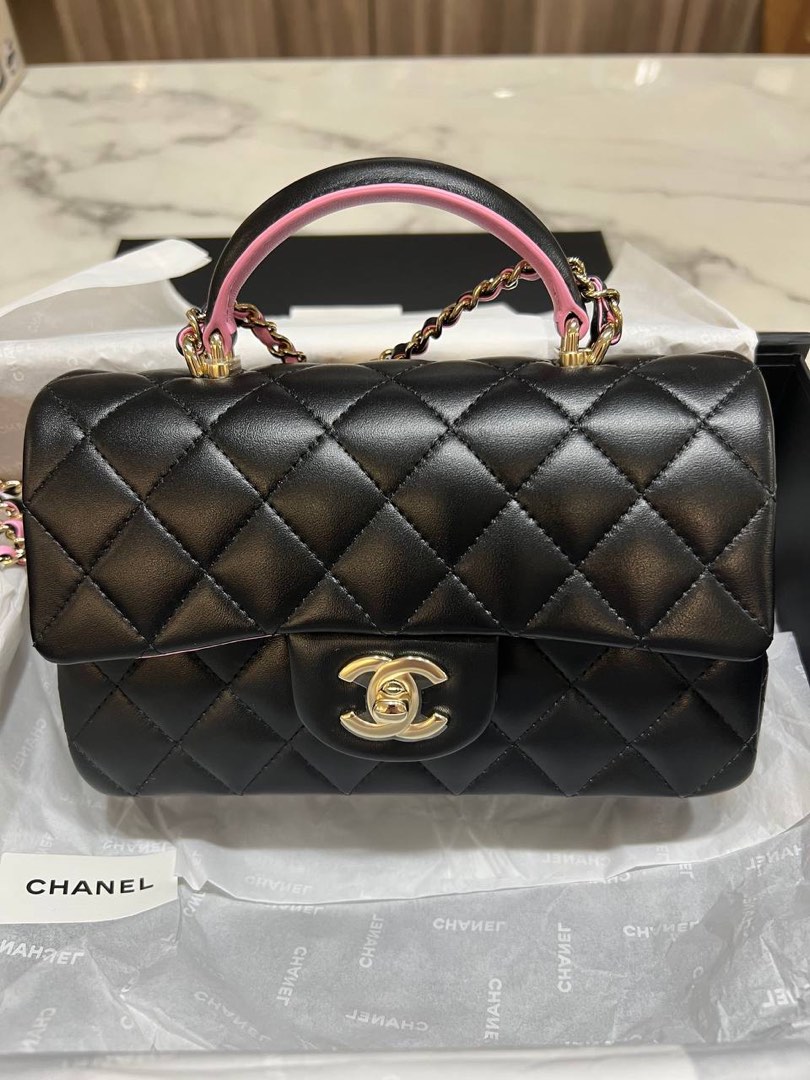 Chanel top handle 23p bag, Luxury, Bags & Wallets on Carousell