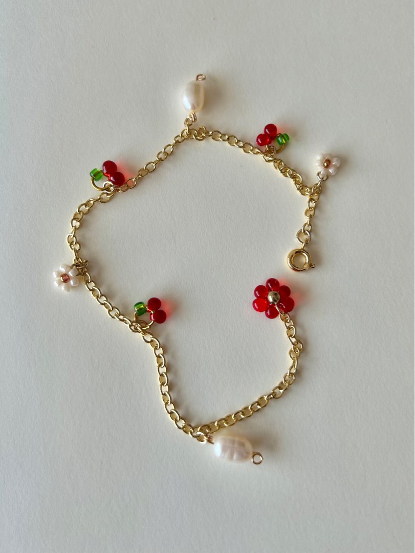 Cherry Daisy chain bracelet Women s Fashion Jewelry