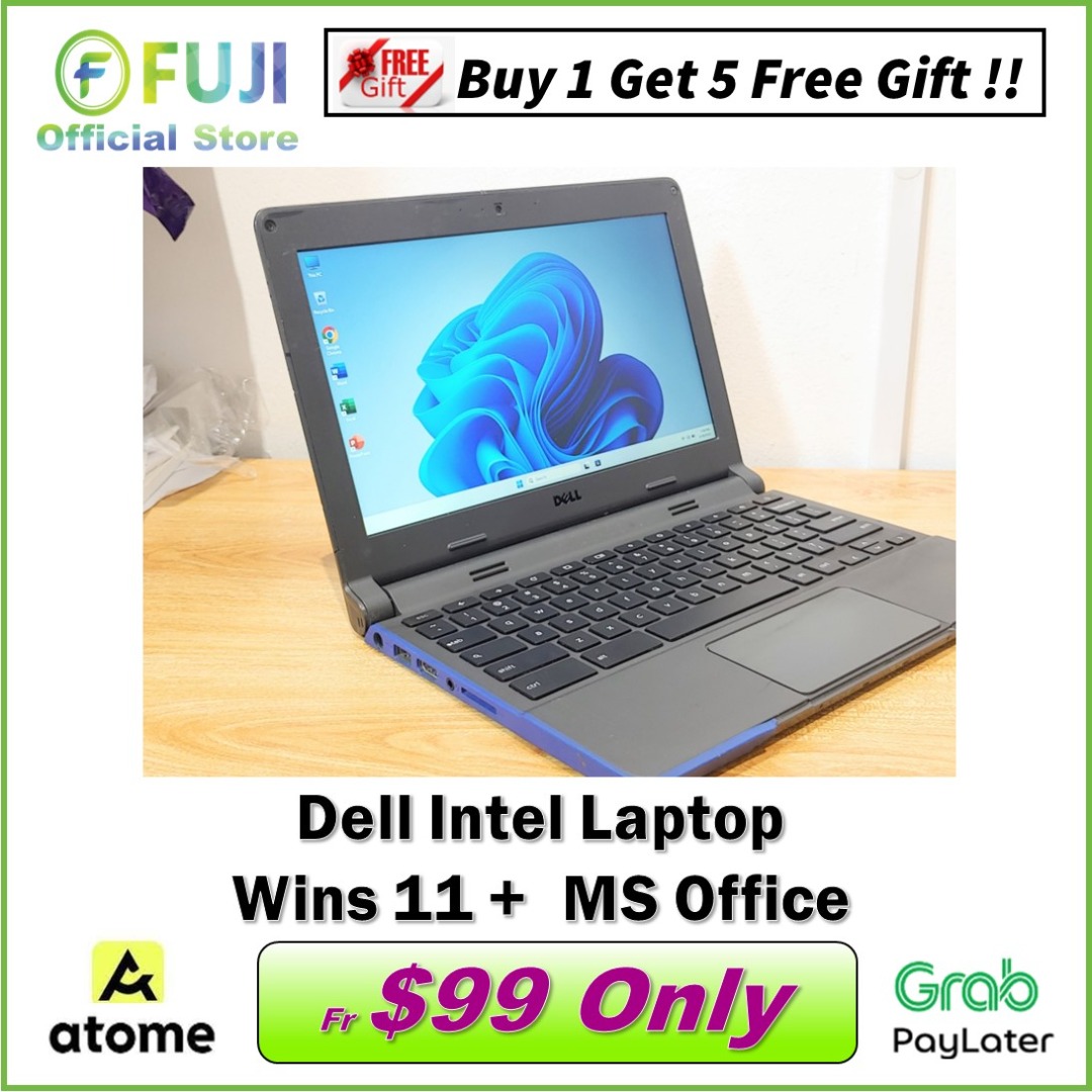 Clearance !! Dell Intel Windows 11 Laptop !! Free MS Office Installed