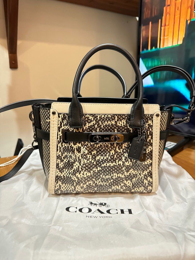 Coach shop snakeskin handbag