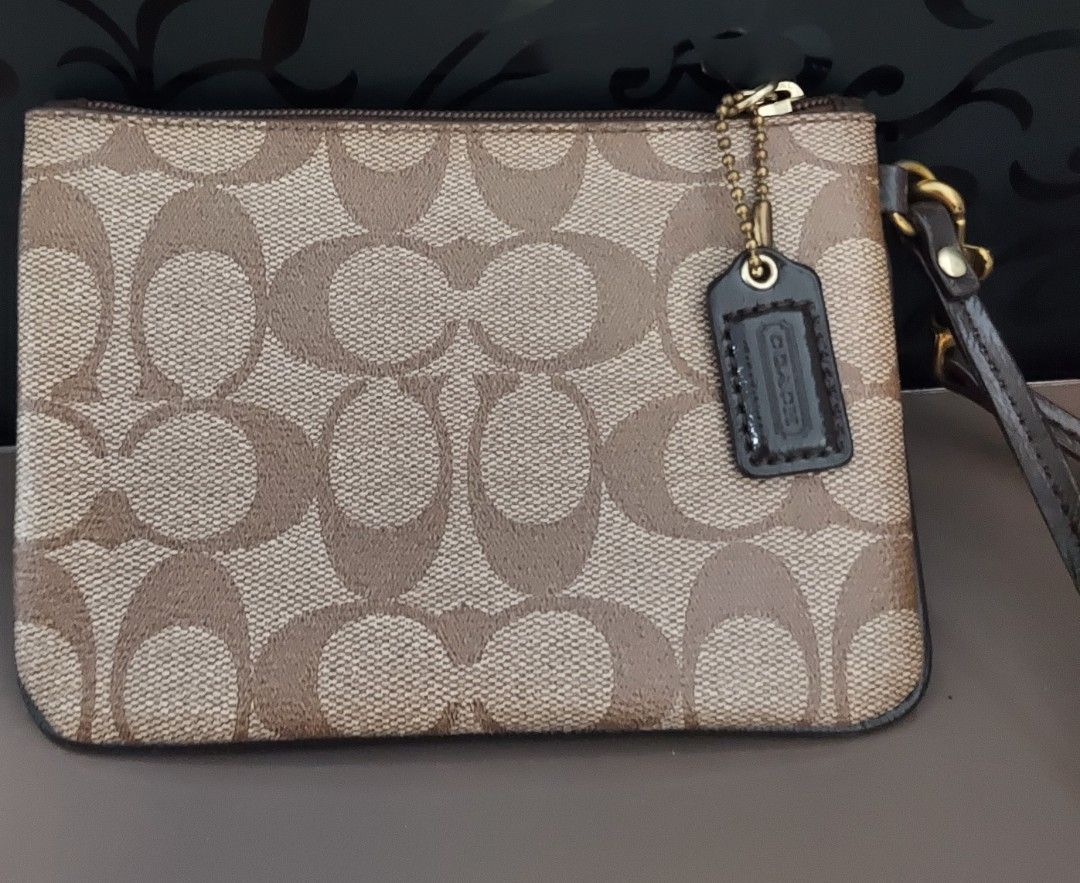 Wristlet pouch deals coach