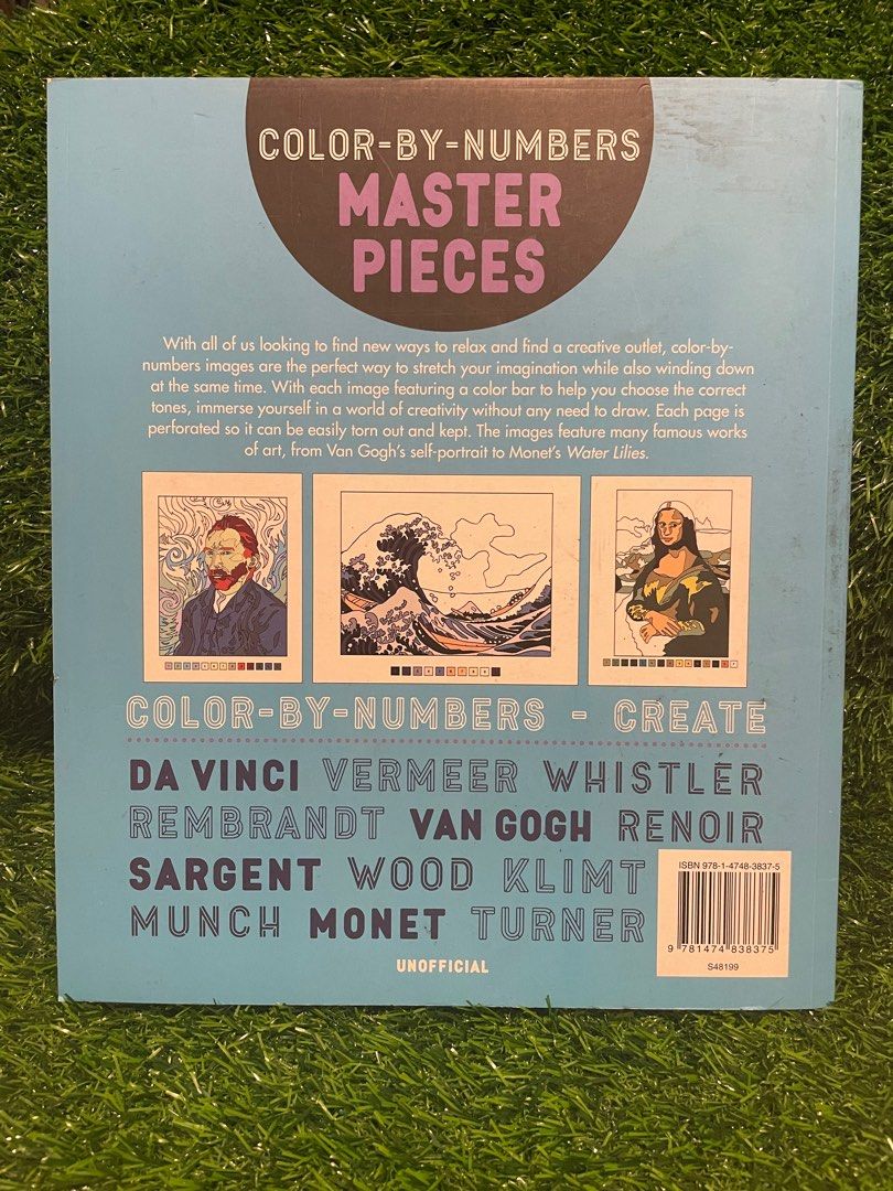 Color-by-Numbers Masterpieces (Brand New), Hobbies & Toys, Books
