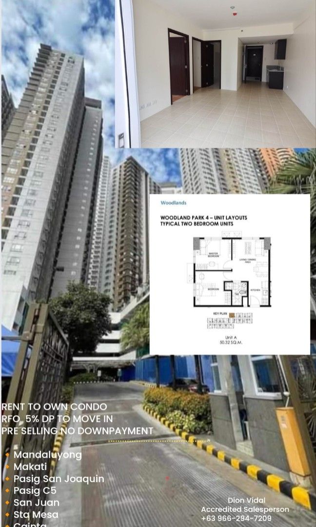 CONDO NEAR MAKATI BGC ORTIGAS PIONEER WOODLANDS RENT TO OWN CONDO IN