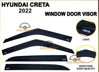 Creta 2022 Window Door Visor Black INJECTION TYPE HIGH QUALITY 2022