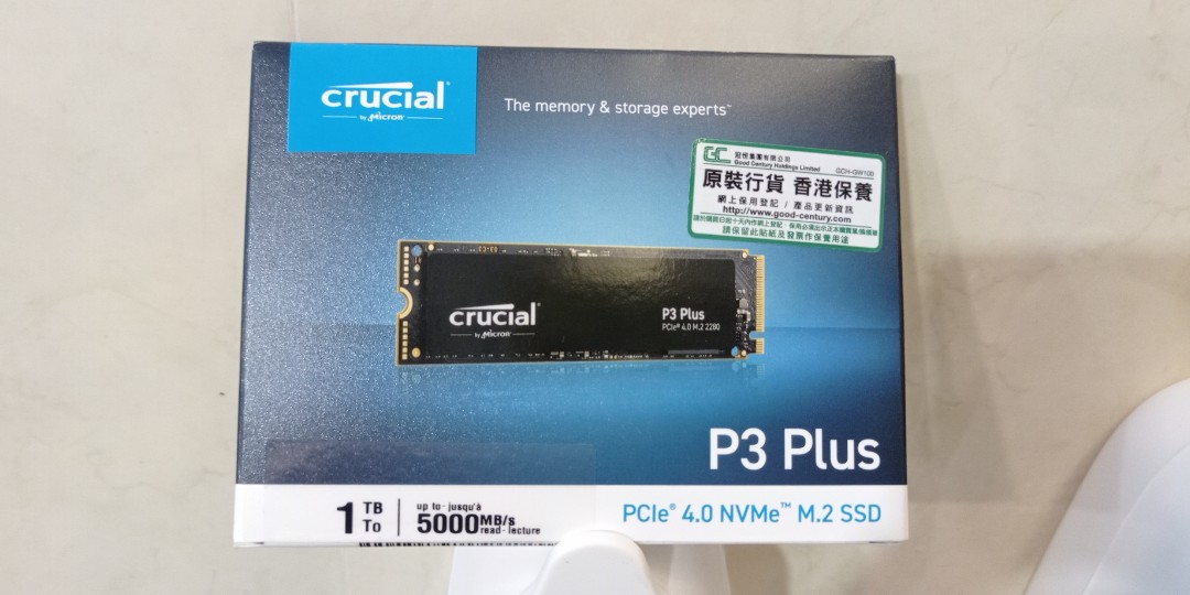 Crucial P3 Plus M.2 nvme PCIE3.0 X4 speed up to 5000/, 電腦＆科技