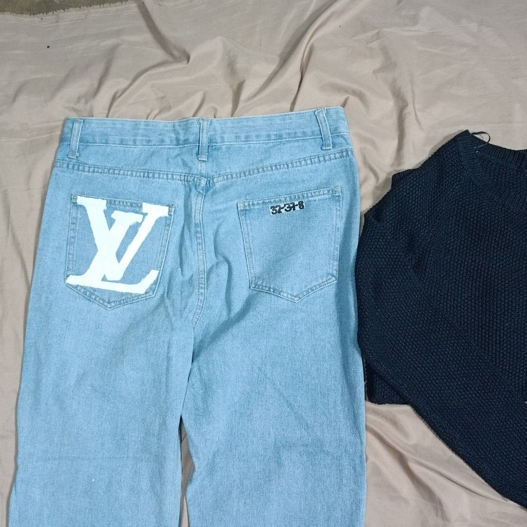 Custom LV Pants, Women's Fashion, Bottoms, Jeans on Carousell