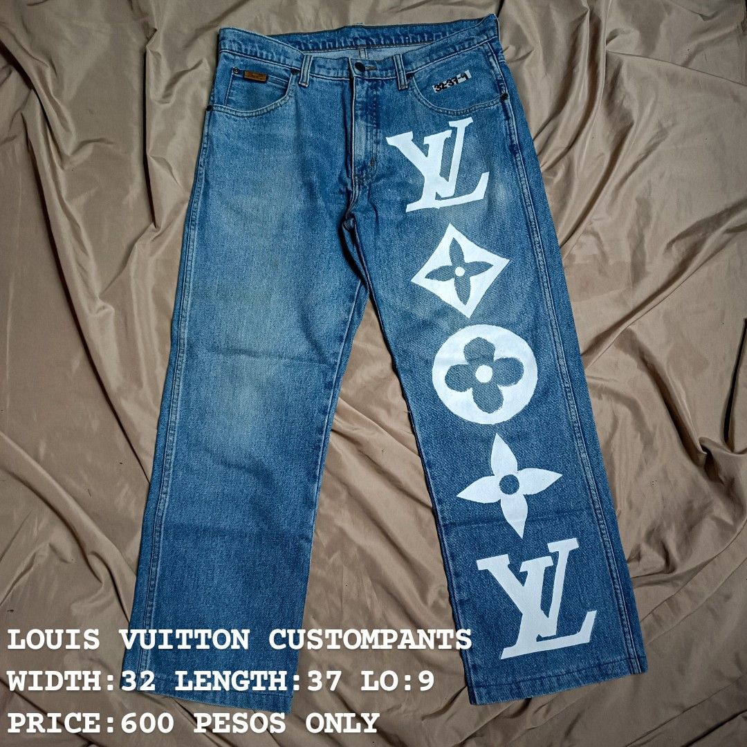 Custom LV pants, Women's Fashion, Bottoms, Other Bottoms on Carousell