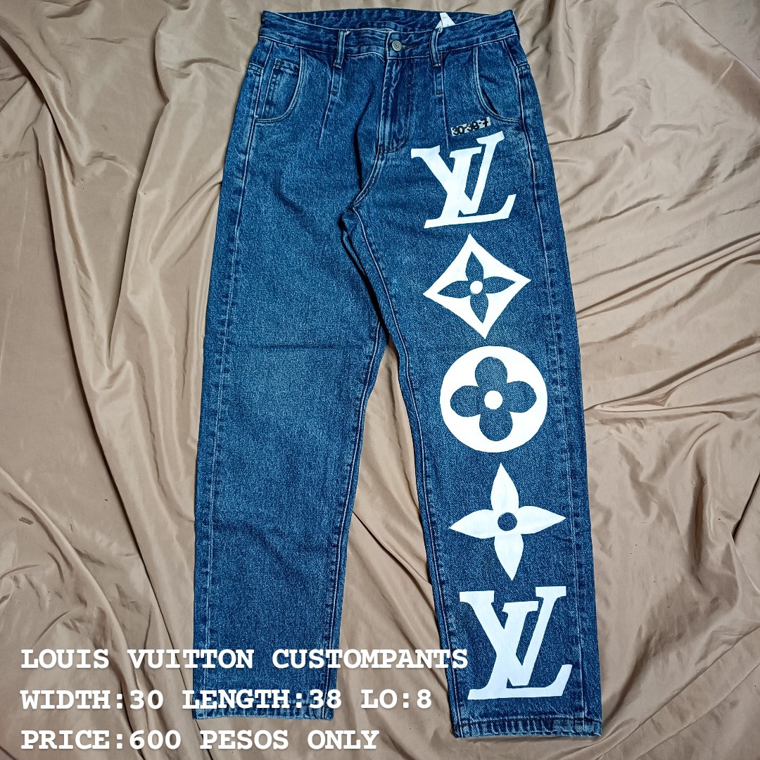 CUSTOM PAINTED Louis Vuitton Jeans, 90s Vintage High