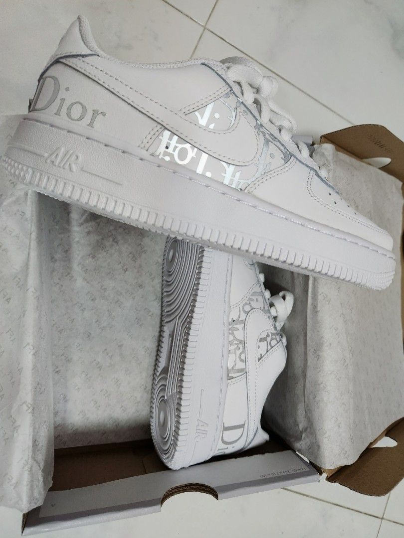 Custom reflective Nike Air Force 1 Women s Fashion Footwear