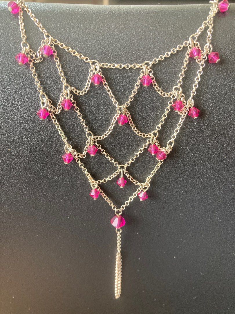 Red and pink necklace sale