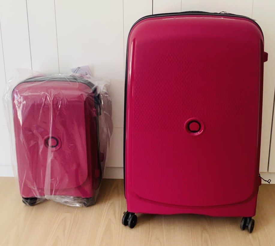 Delsey pink luggage on sale