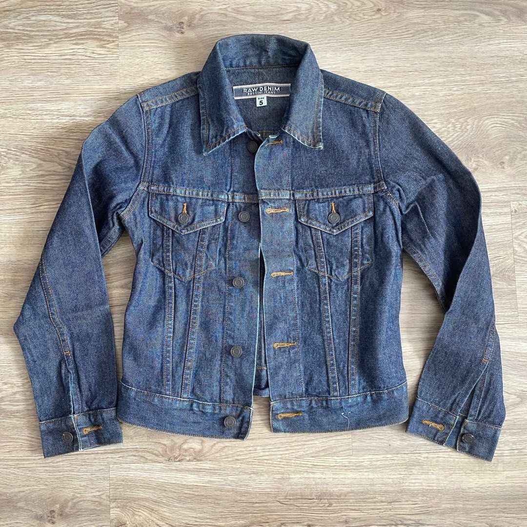 Raw denim jacket womens on sale