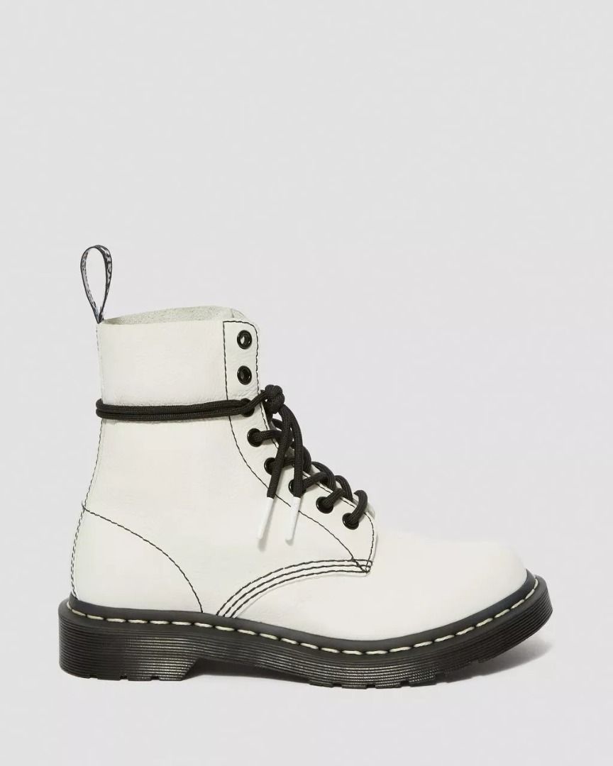 DR. MARTENS 1460 Pascal Virginia Women s Black White Up Boots