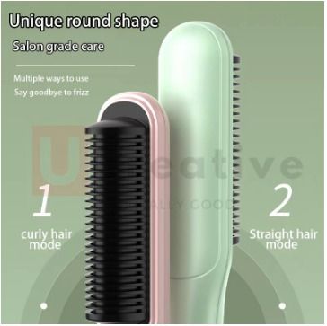 Electric Comb Hair Straightener Curler Comb Hair Salon Style Fast Heating Hair Straight Curling PT0482