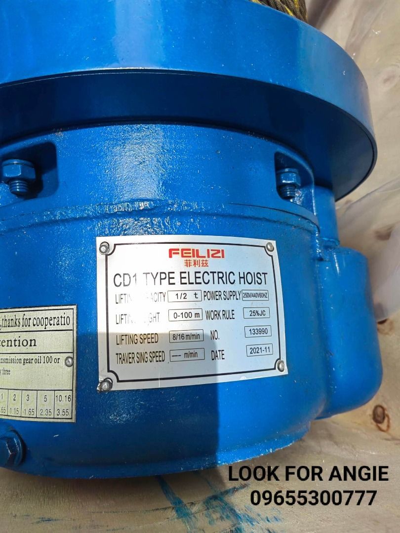 Electric Winch (Long) (Category: Construction Tools & Equipment) located in Manila. Submitted by angiedalu10338 (Listing ID 1235165297, Image 2). Description: Electric Winch (Long) Specs: 2Tons/ 3 Phase /220V Black Wire Rope 10mm x 120 Meters With Hook Controller & Swicth Price: 115,668 For faster transaction call txt or viber 0-9-6-5-5-3-0-0-7-7-7 0-9-1-7-1-4-8-5-4-0-1 Look for angie *PRICE MAY CHANGE WITHOUT PRIOR NOTICE *ITEM IS VAT EXCLUSIVE 
