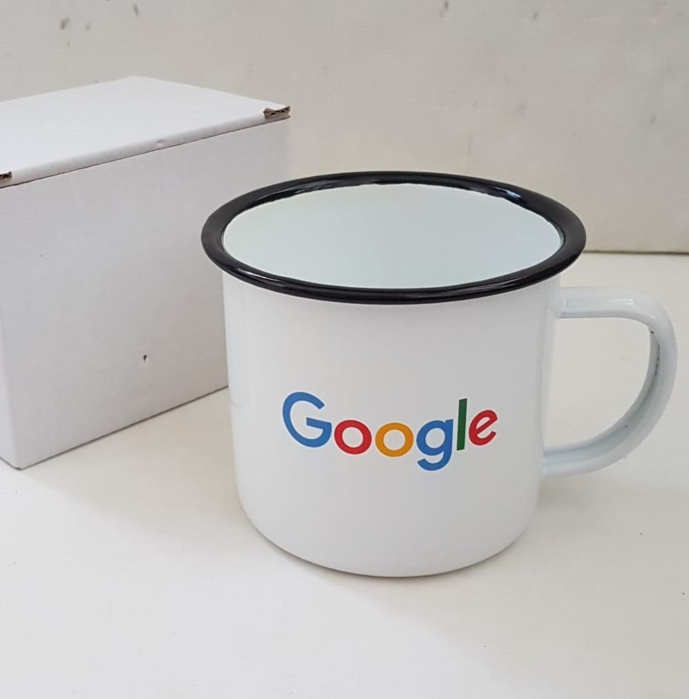 Exclusive Mug by Google, Active Lifestyle, Google Tin Cup, Google Tin Can with Handle, Curio
