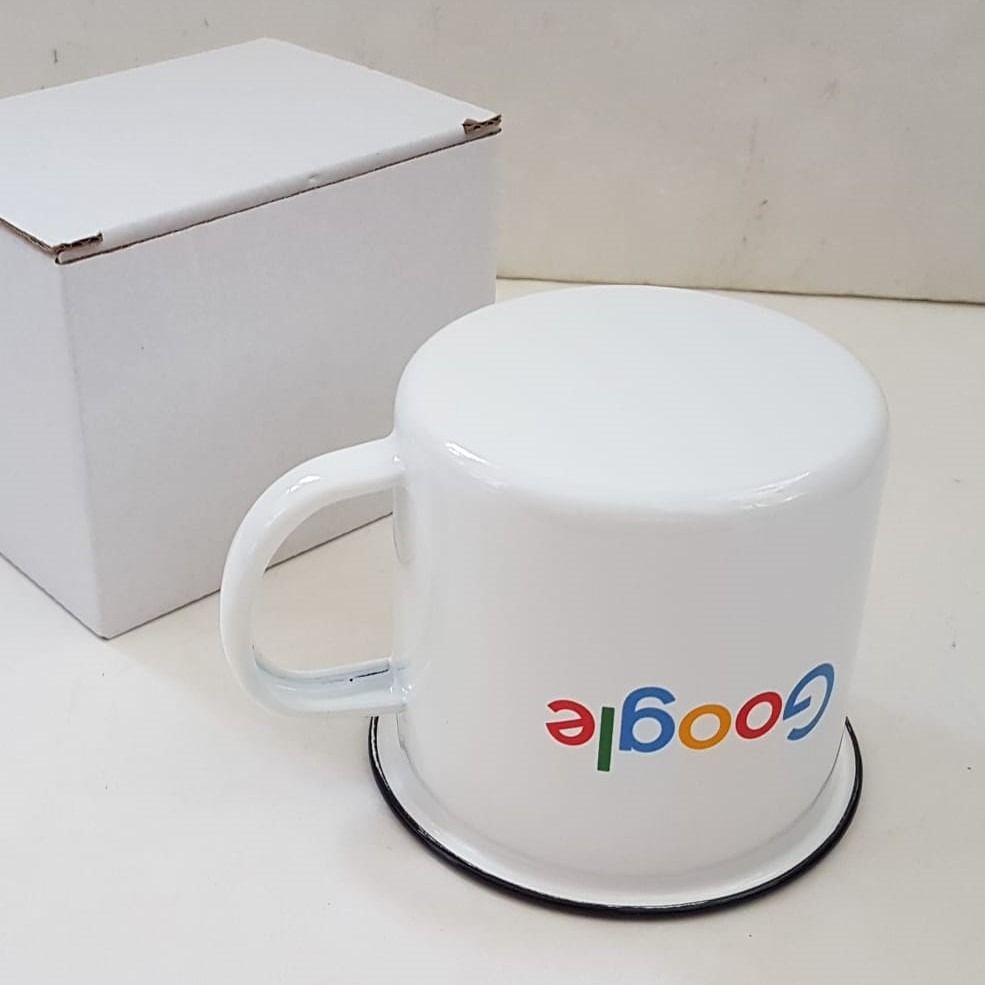 Exclusive Mug by Google, Active Lifestyle, Google Tin Cup, Google Tin Can with Handle, Curio