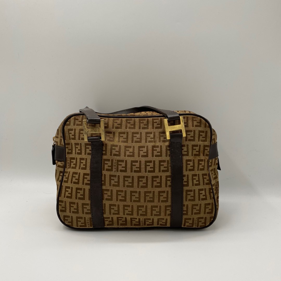 Fendi canvas sales pouch