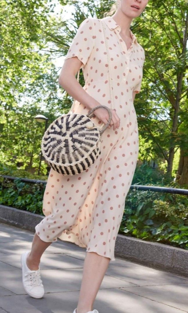 F F Neutral Polkadot Dress Women s Fashion Dresses Sets Dresses on Carousell