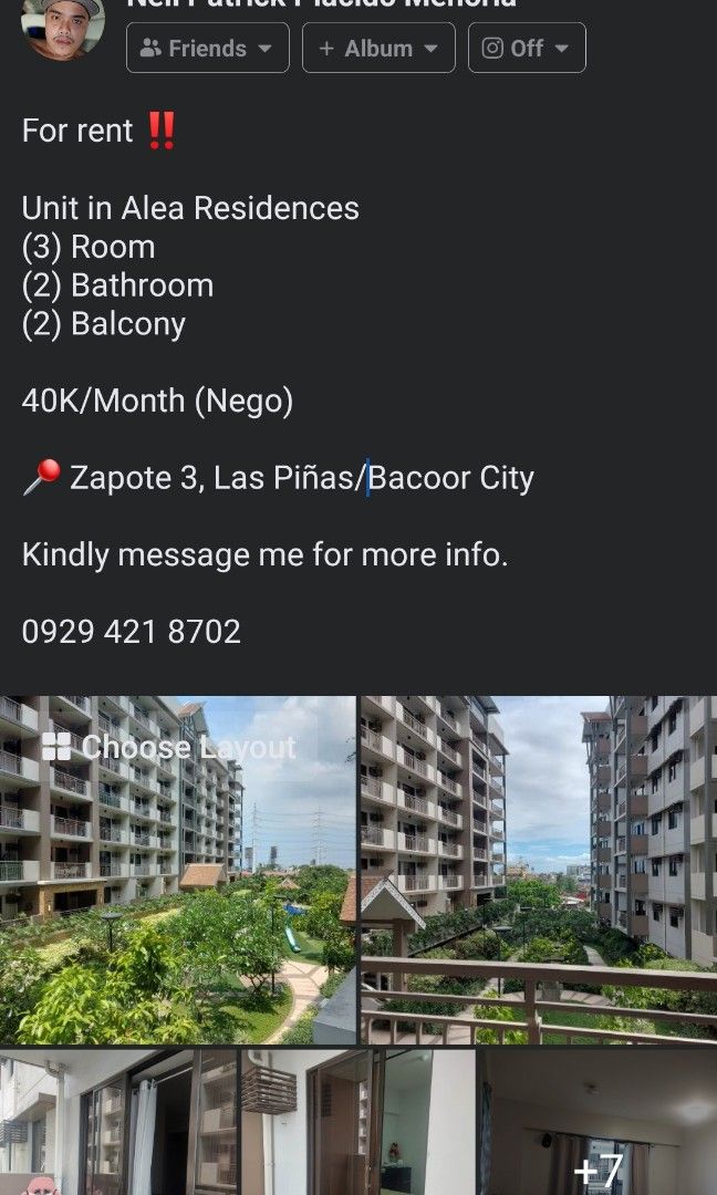 For rent (Category: Apartments & Condos) located in Makati City. Submitted by patrokoy (Listing ID 1235265635, Image 1). Description: 3 Rooms 2 CR 2 Balcony.
