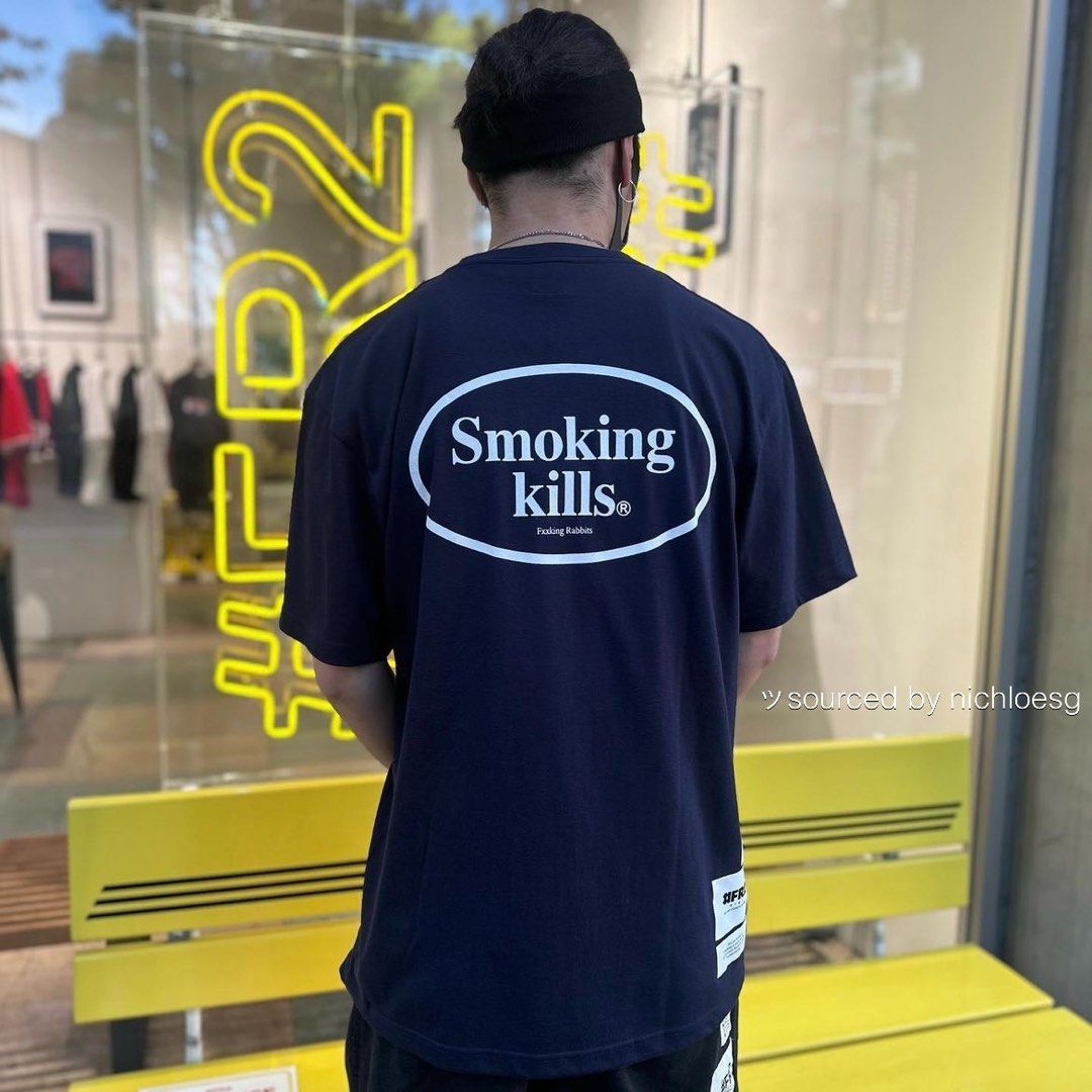 FR2 Smoking kills Ellipse Logo Tシャツ 黒 XL-