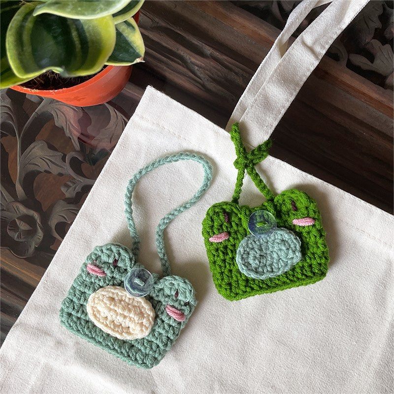 Crochet bag charm deals