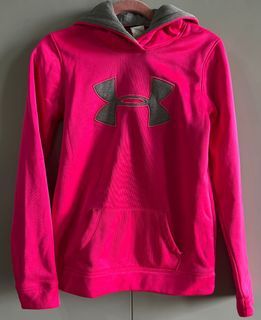 Fuchsia pink Authentic Under Armour pullover with hoodie