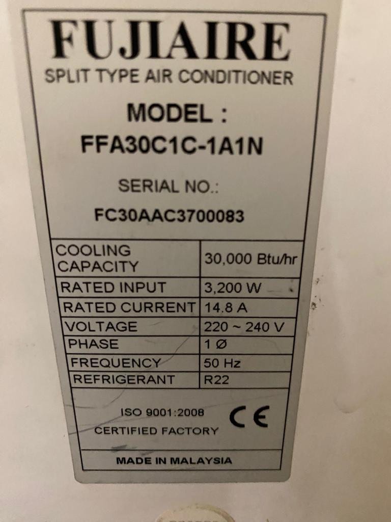 FUJIAIRE air conditioner, TV & Home Appliances, Air Conditioners