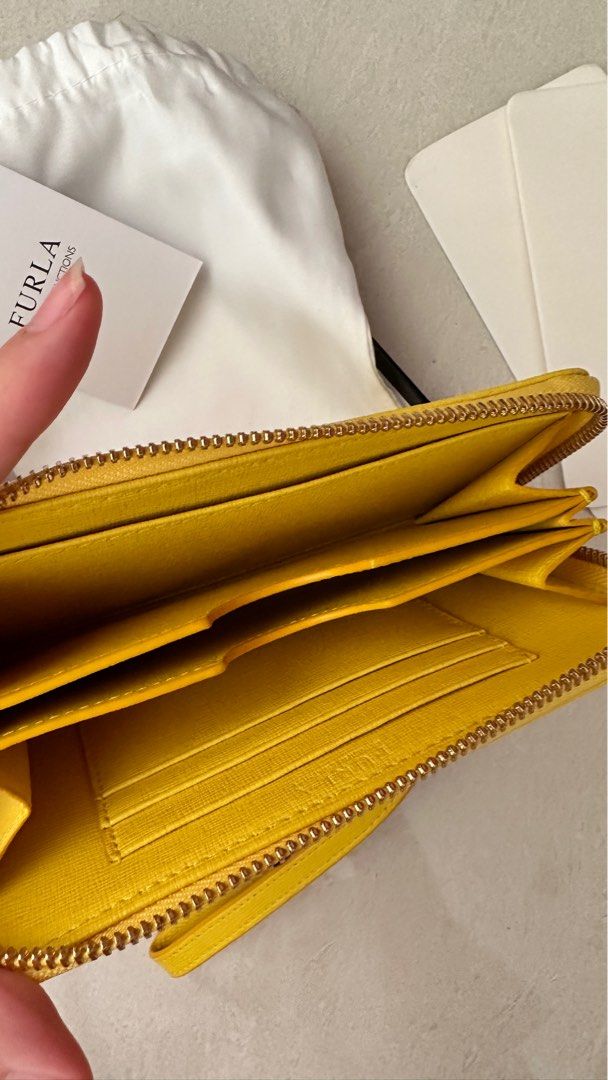 Furla best sale yellow wallet