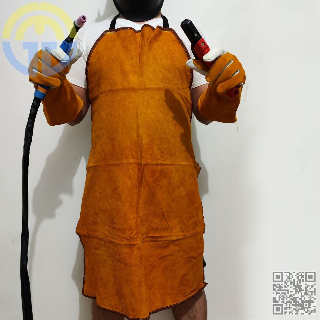 Genuine Whole Leather Welding Apron MIG TIG SMAW Heat Resistant on