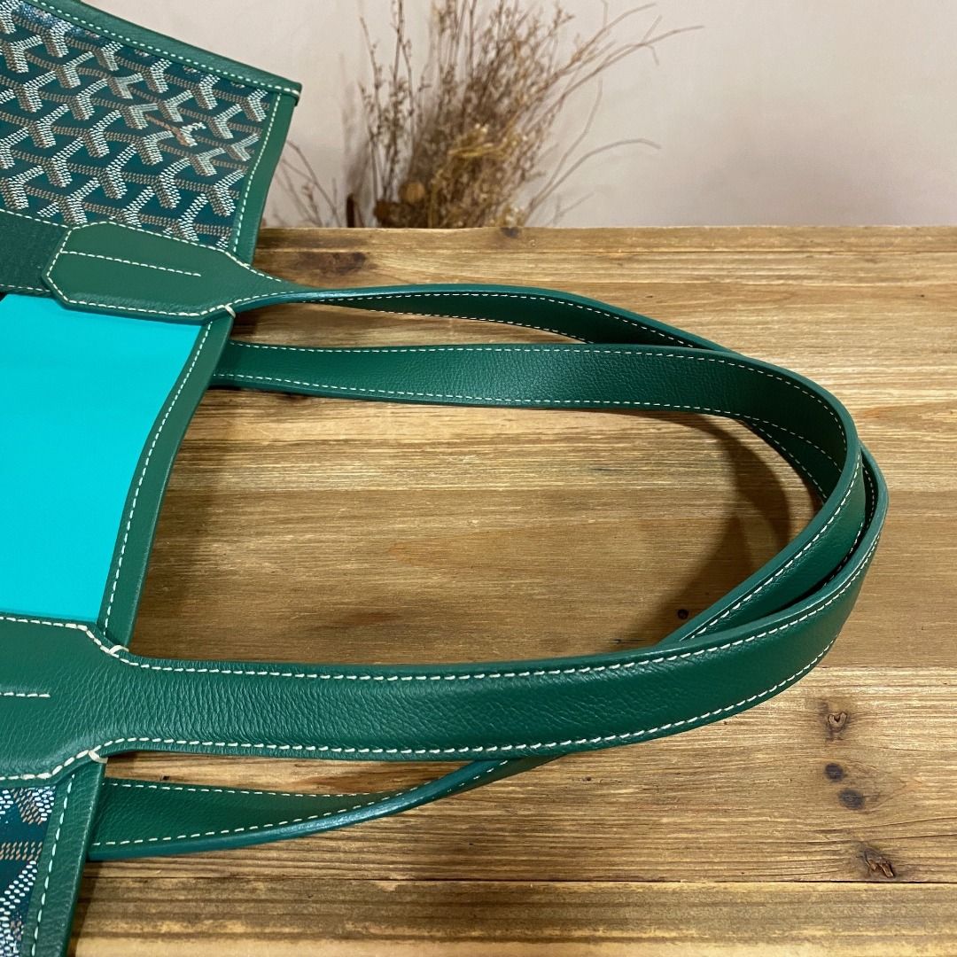 Goyard Cabas Villette MM Green Tote Bag, Luxury, Bags & Wallets on Carousell