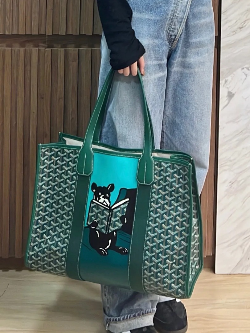 Goyard Cabas Villette MM Green Tote Bag