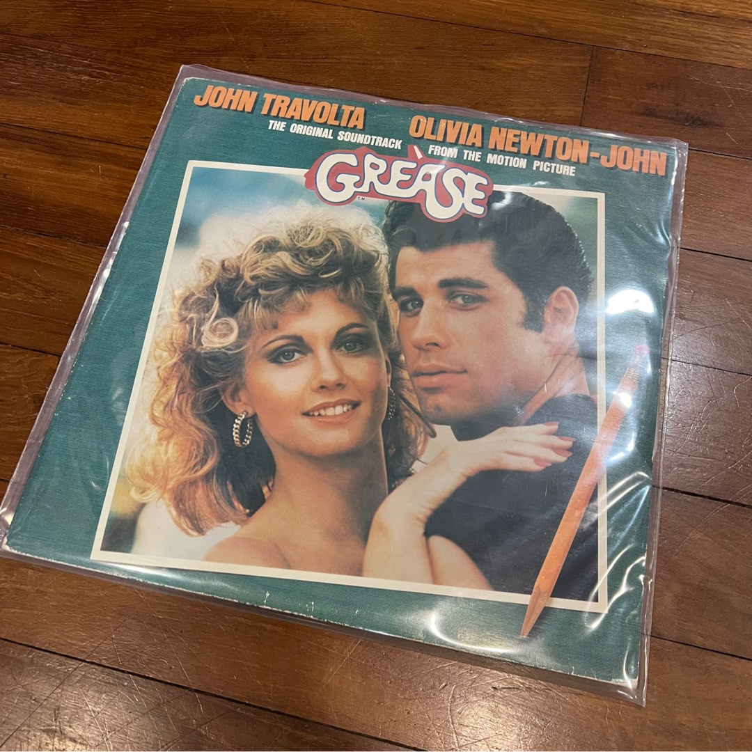 Grease Movie Soundtrack Vinyl Record LP, Hobbies & Toys, Music & Media