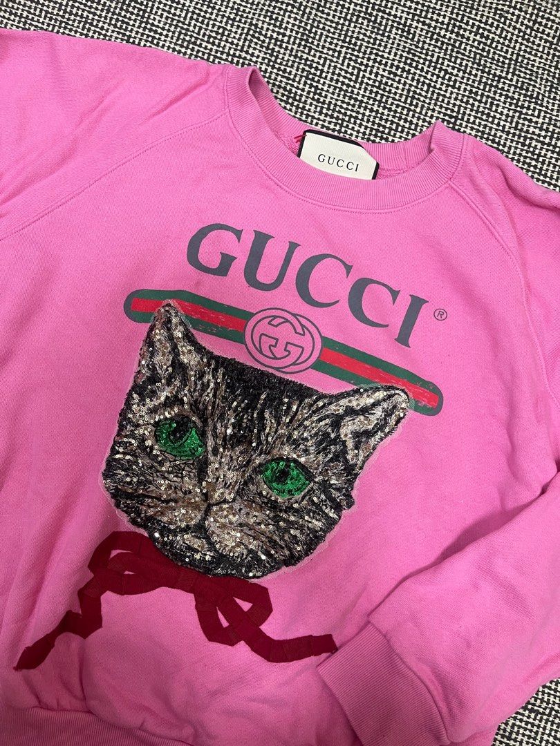 Gucci Pink Cat Sweater