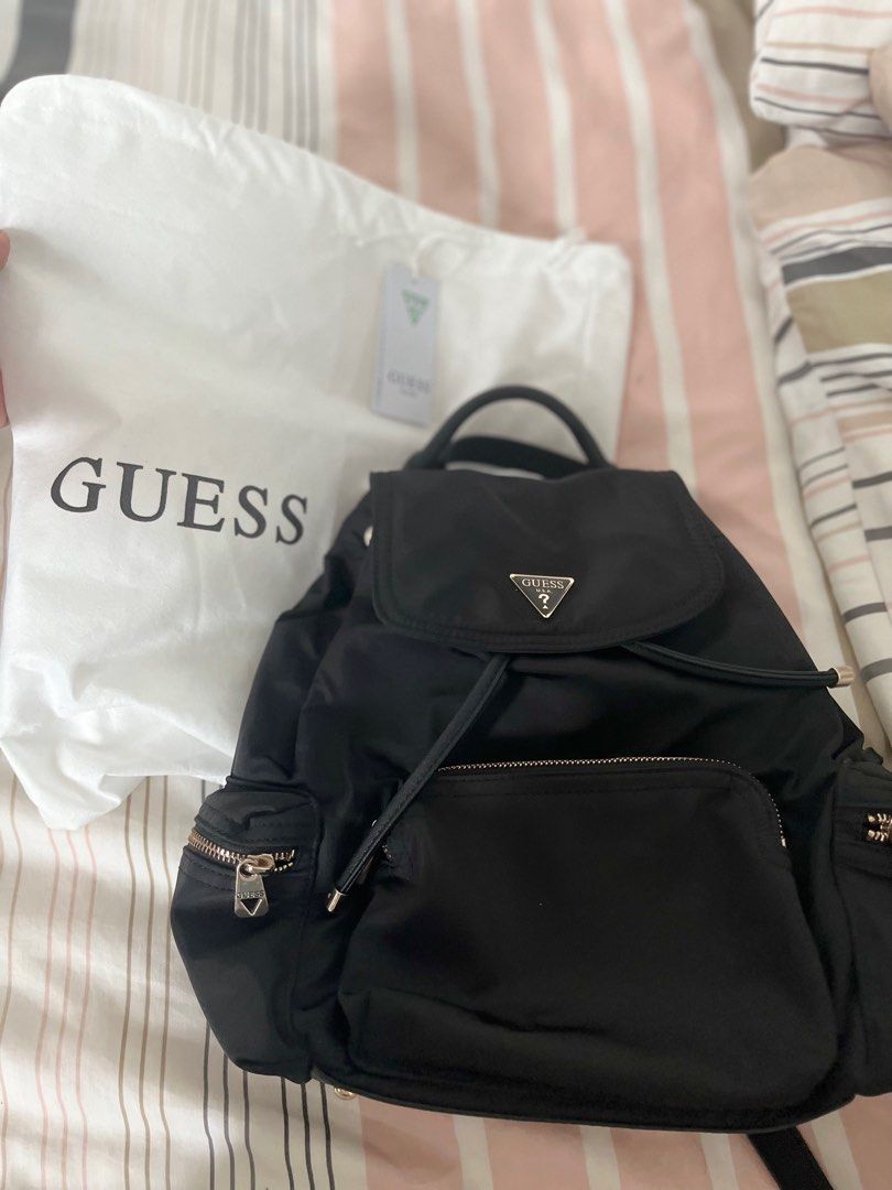 Guess black backpack discount
