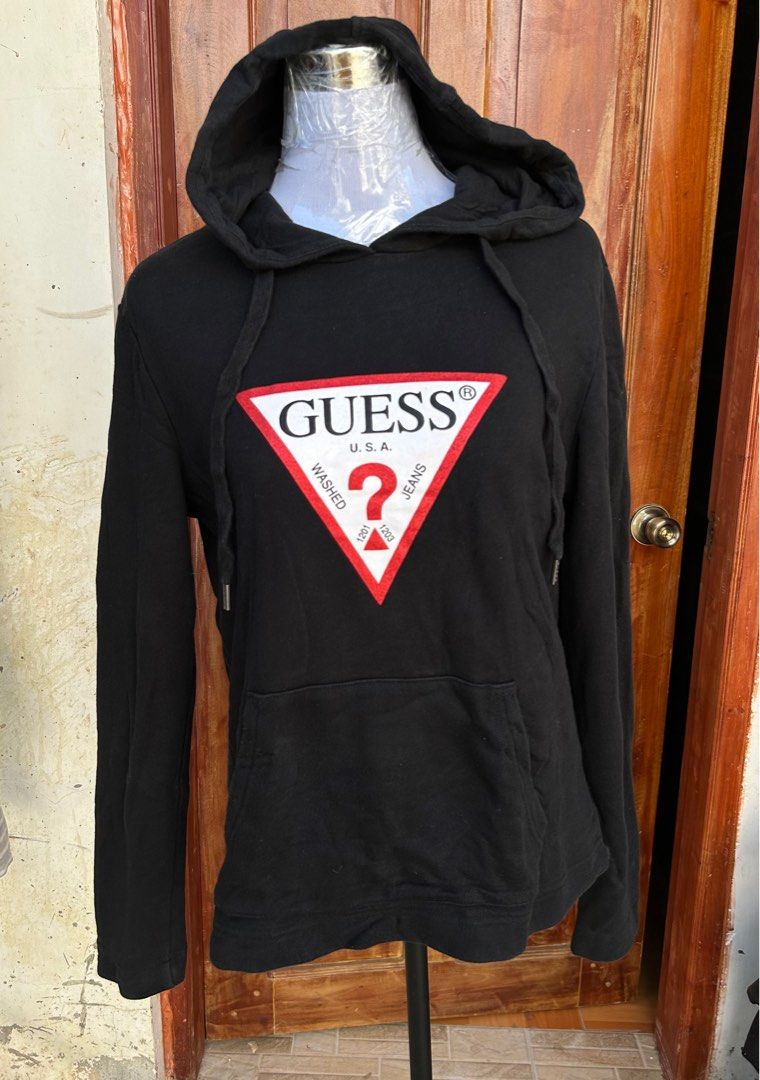 Guess classic sale logo pullover hoodie
