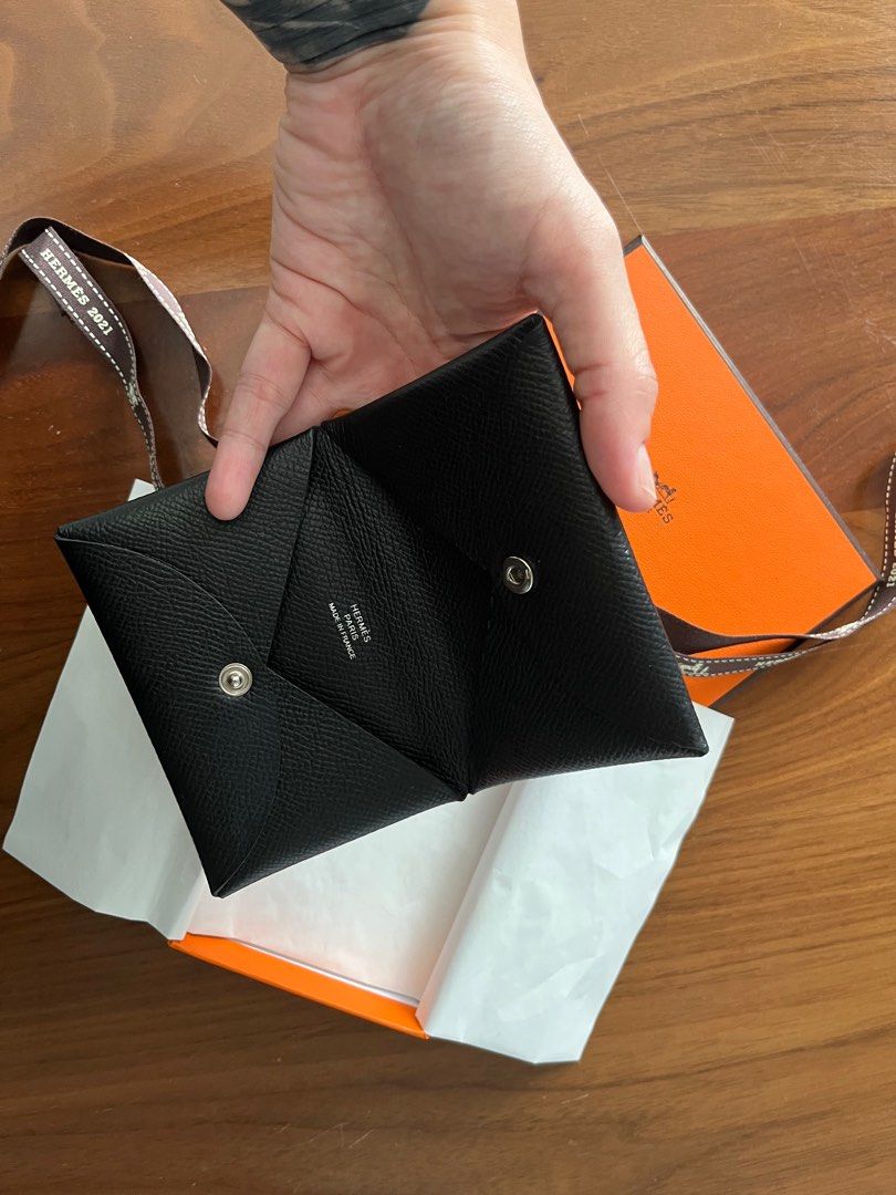 HERMÈS Calvi card holder in Gold Epsom leather with Palladium  hardware-Ginza Xiaoma – Authentic Hermès Boutique