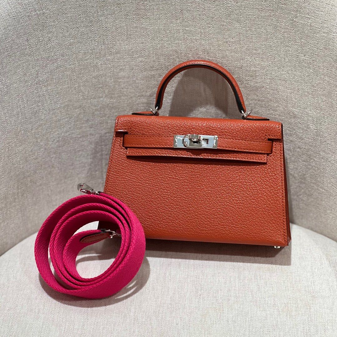 Hermas mini Kelly 20 orange, Luxury, Bags & Wallets on Carousell