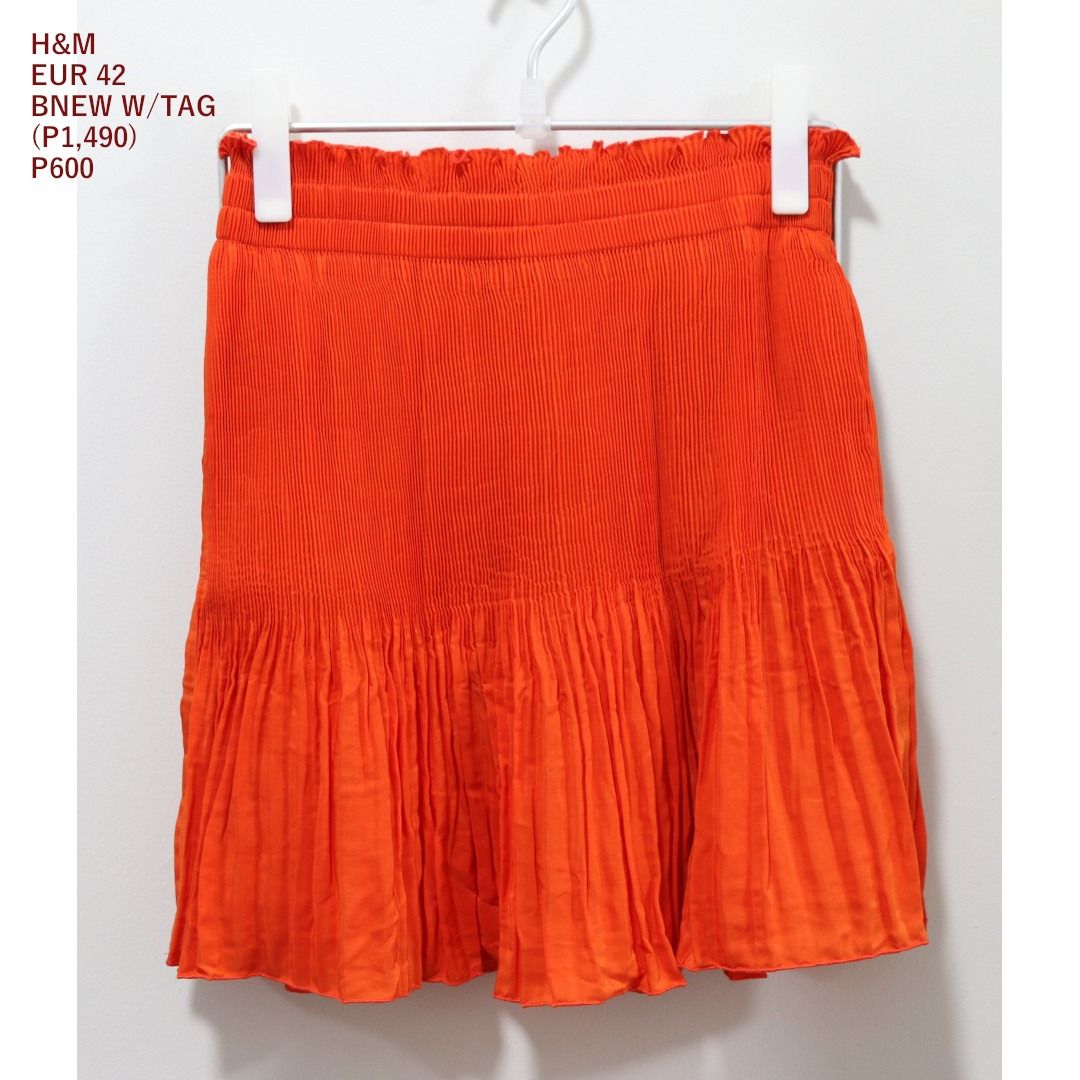 H and top m orange skirt