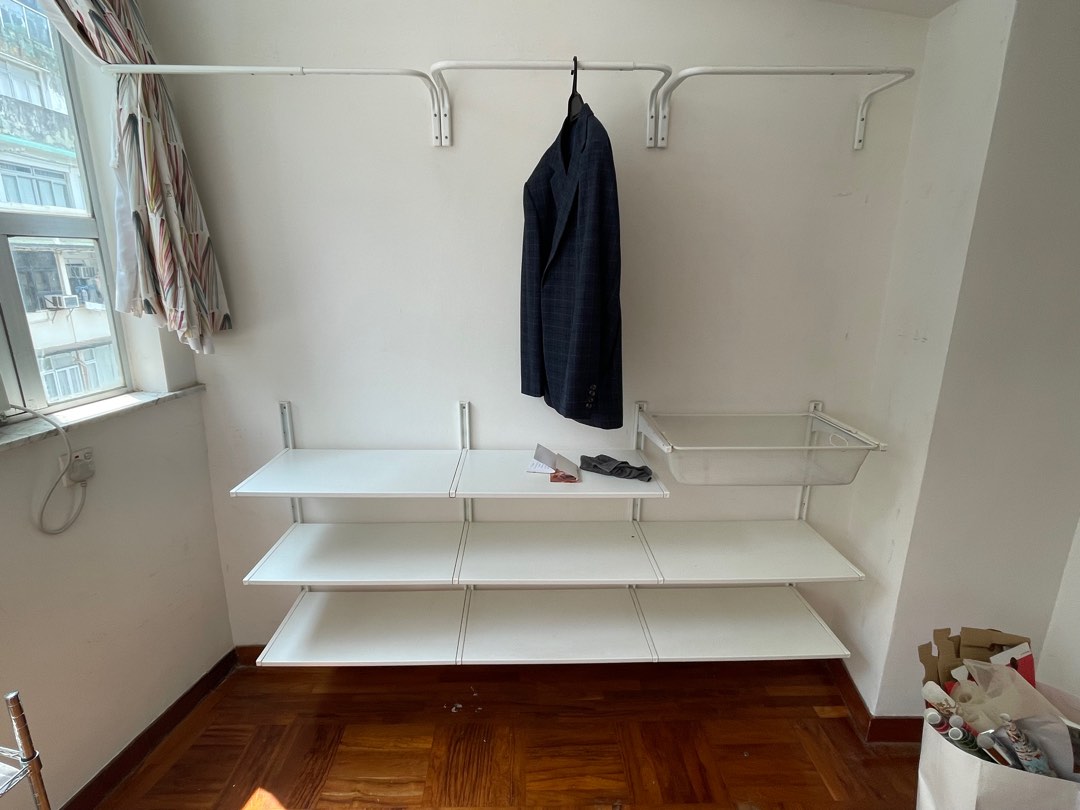 IKEA Algot Closet Shelf & Rack System, 傢俬＆家居, 傢俬, 書櫃、櫃子及架 Carousell