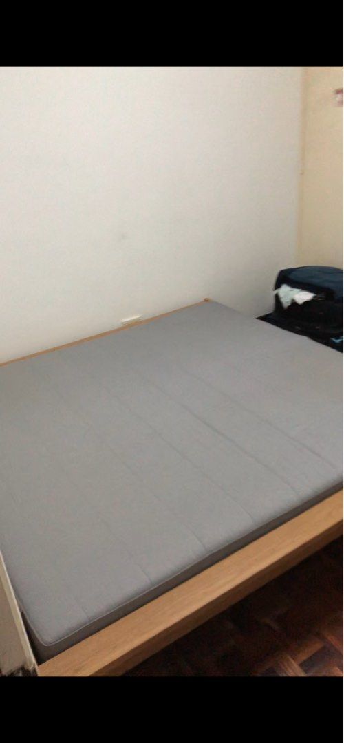 [DiscountedDelivery] IKEA HOPEN Bed Frame + IKEA Mattress (180cm x