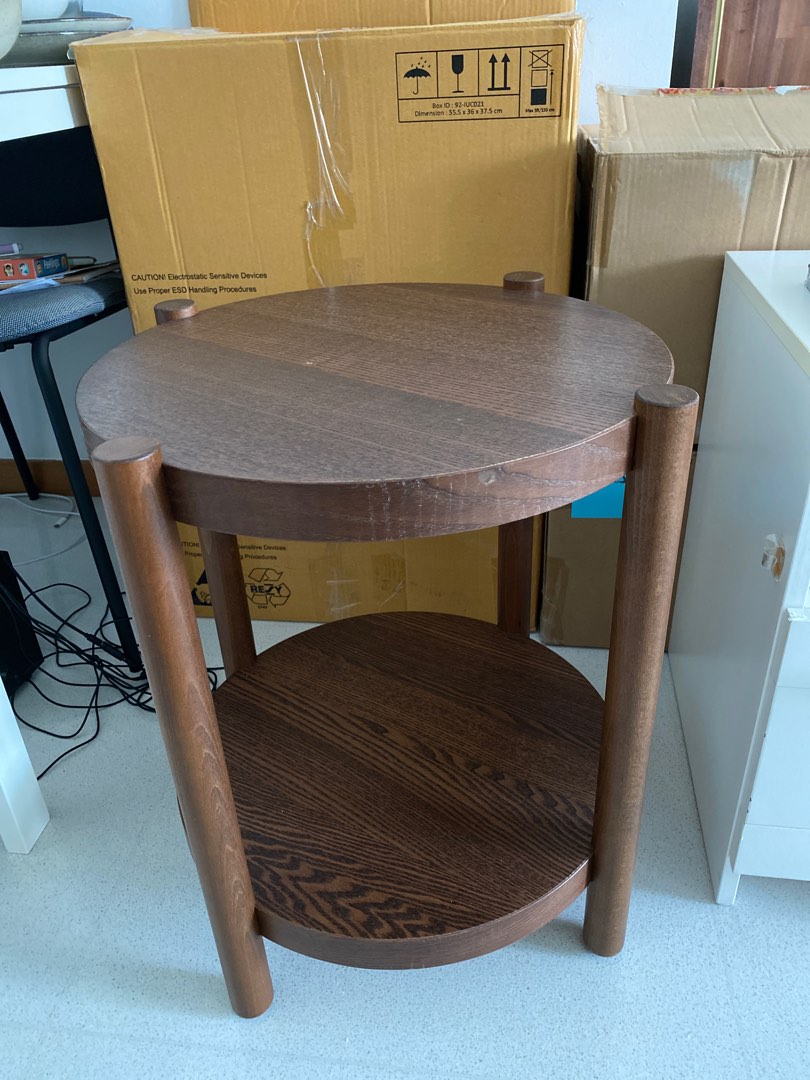 IKEA LISTERBY Side coffee table dark brown, Furniture & Home Living