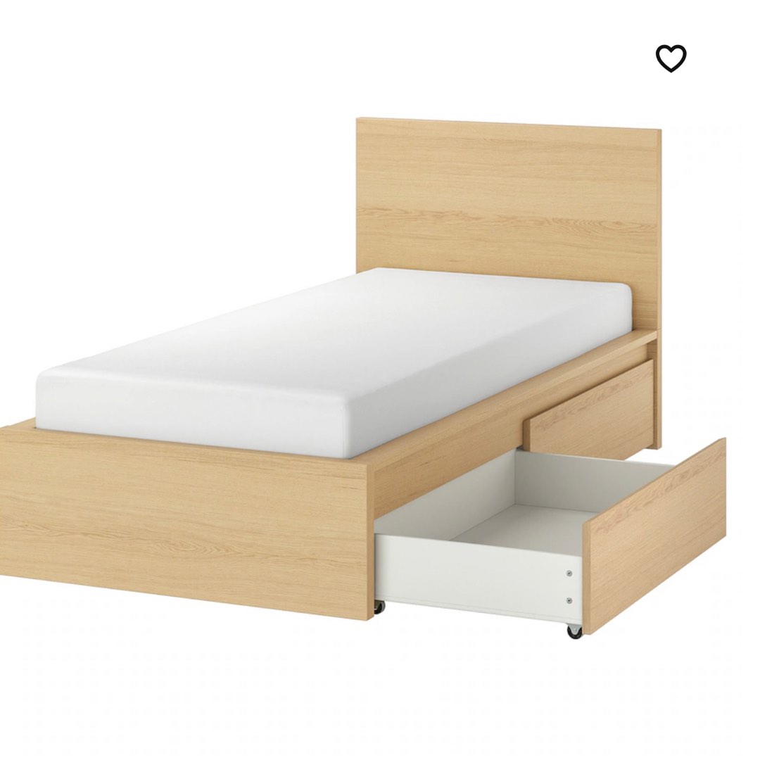 IKEA Malm Bed 90x200cm, Furniture & Home Living, Furniture, Bed